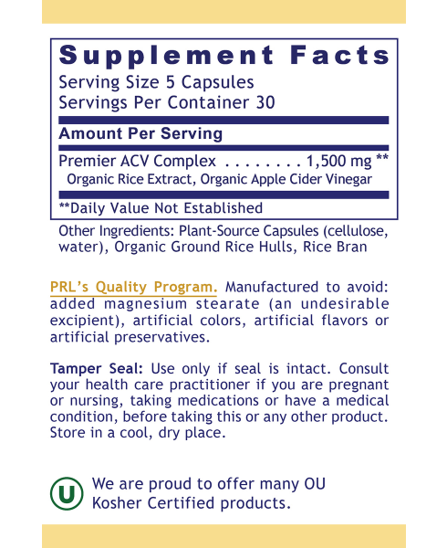 Premier Research Labs - Apple Cider Vinegar, Premier