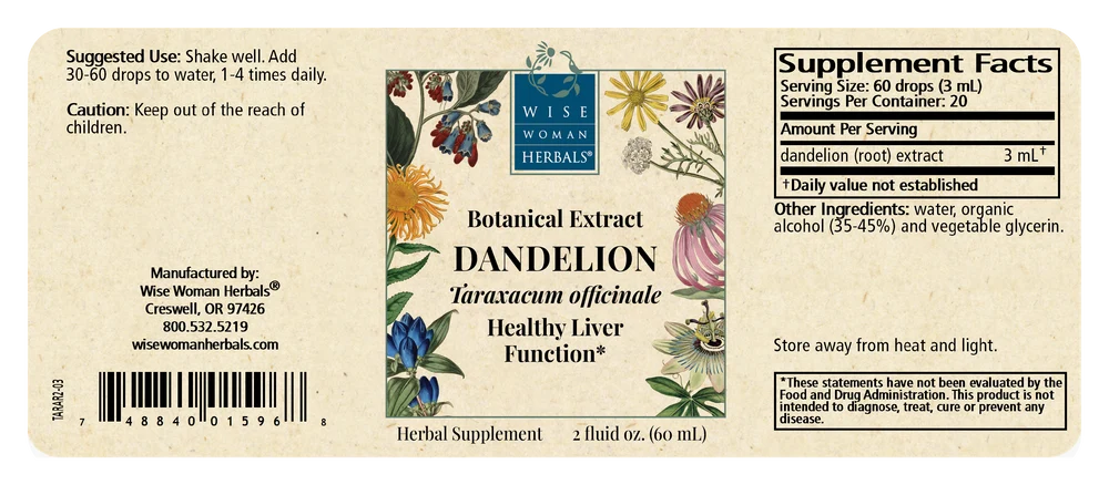 Dandelion (Taraxacum officinale) Root