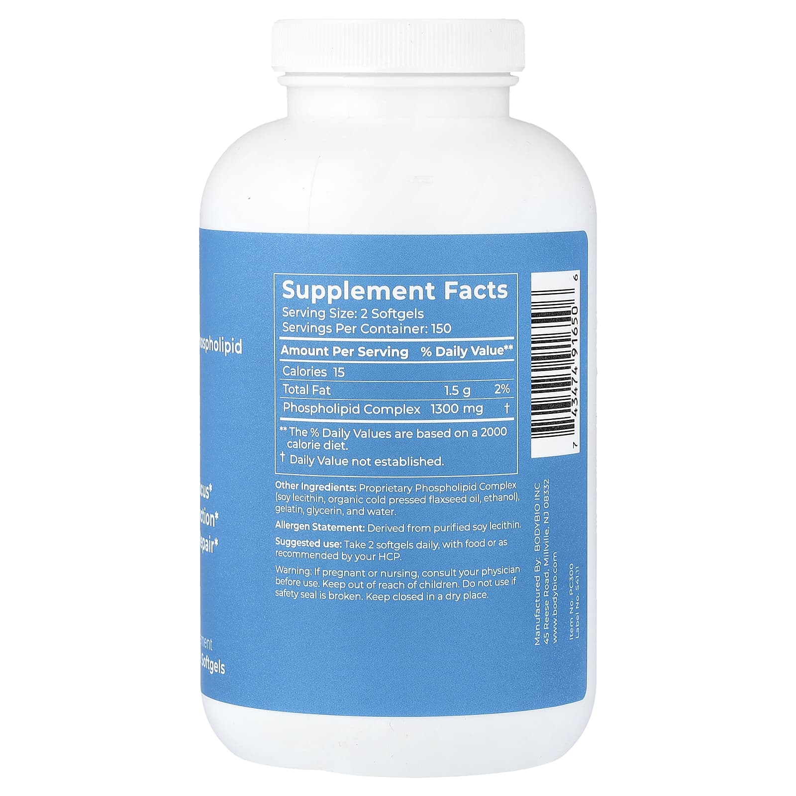 BodyBio PC 60 Softgels