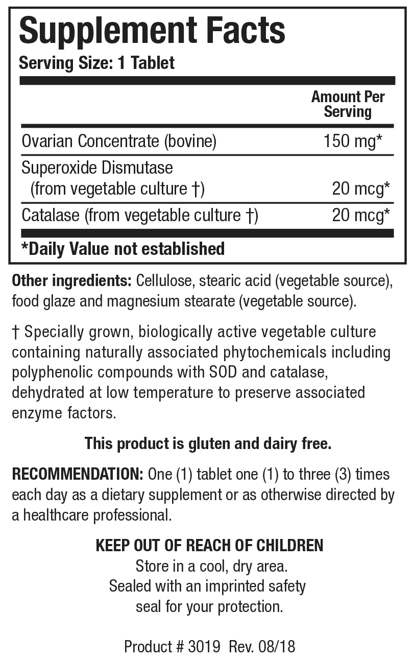 BIOTICS RESEARCH Cytozyme-O™ (Raw Ovarian)
