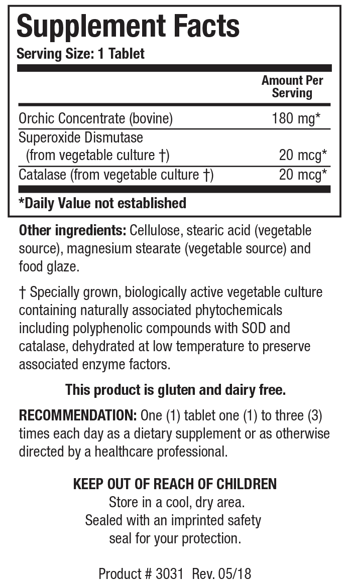 BIOTICS RESEARCH Cytozyme Orchic™ (Raw Orchic)