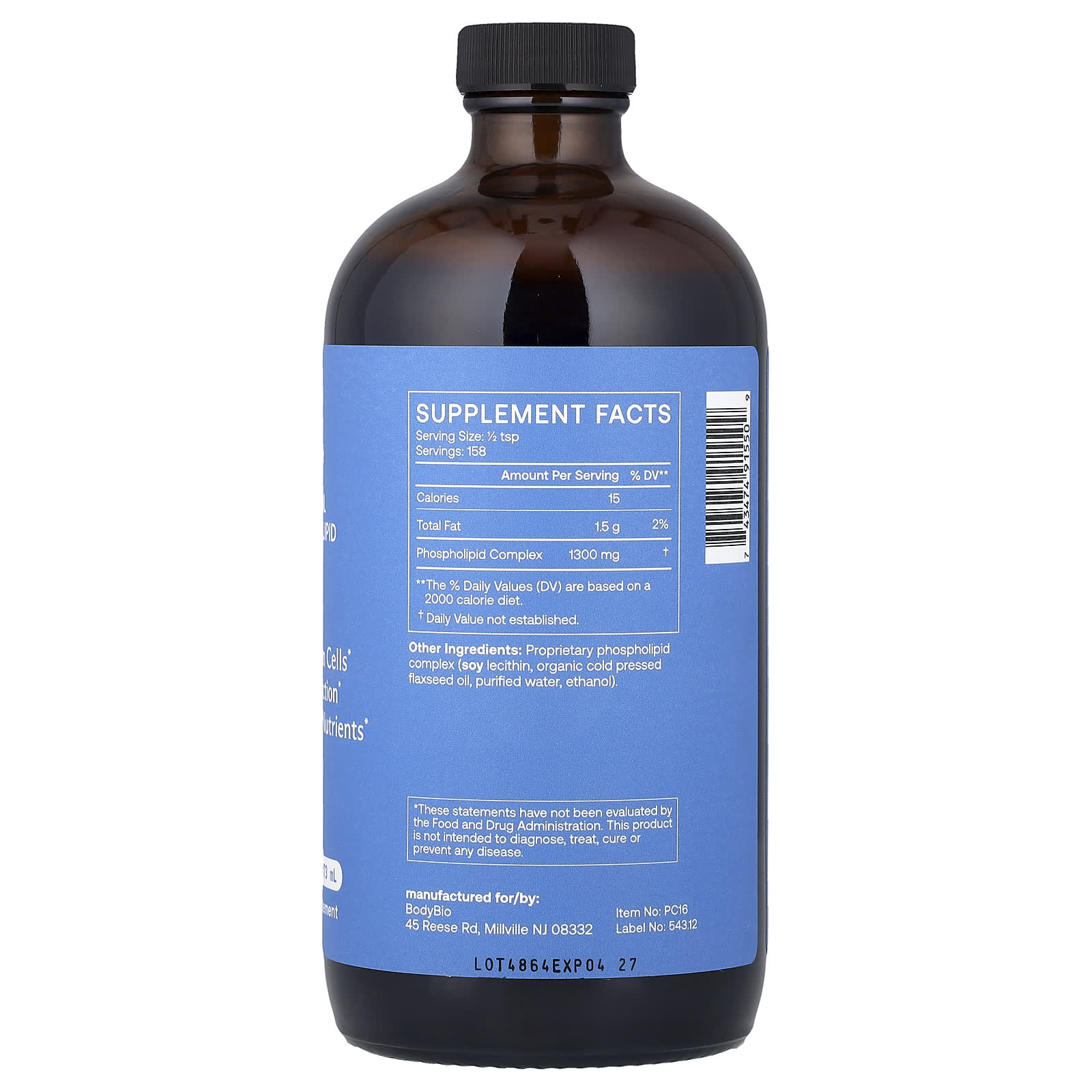 BodyBio PC Liquid 16 fl oz