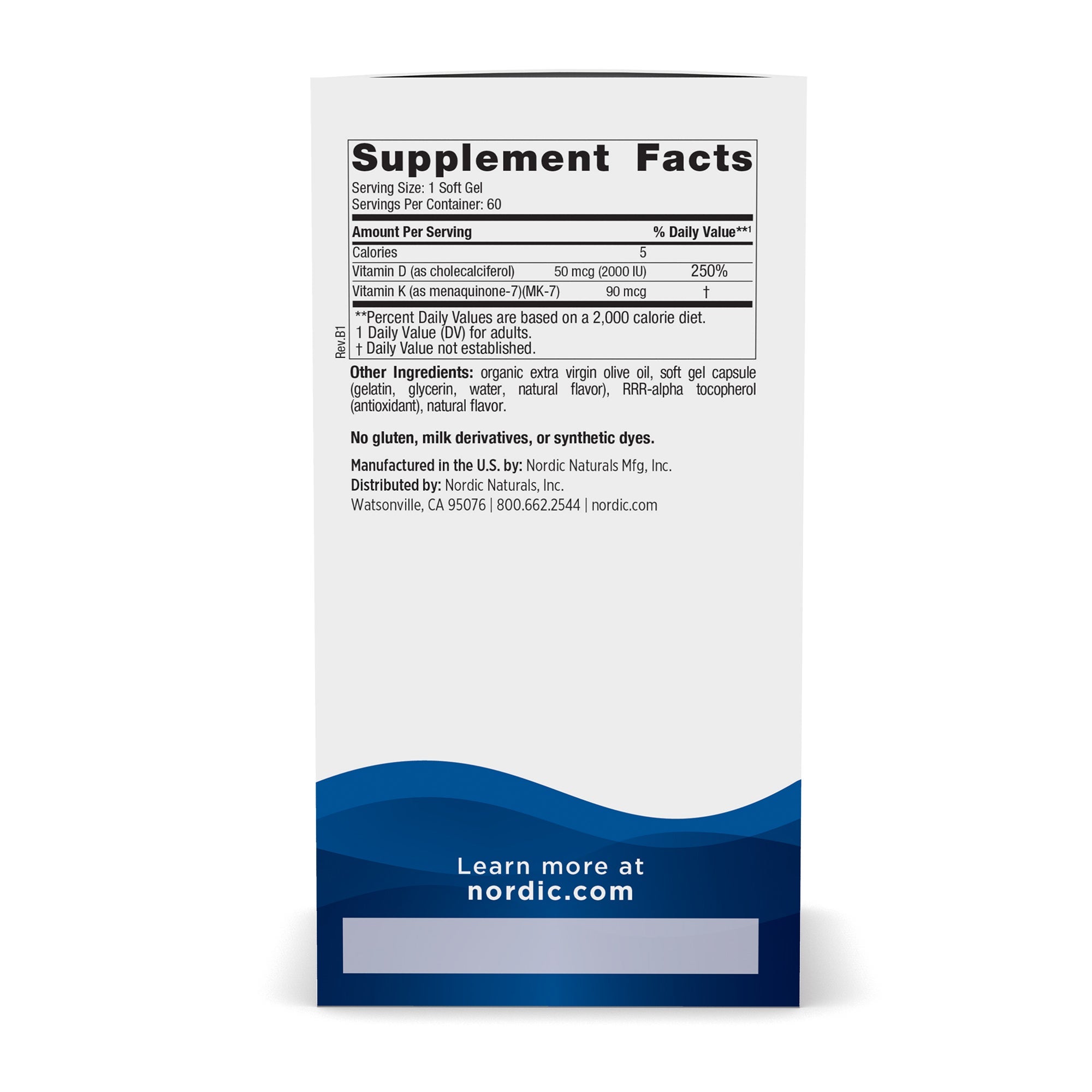 NORDIC NATURALS Vitamin D3+K2