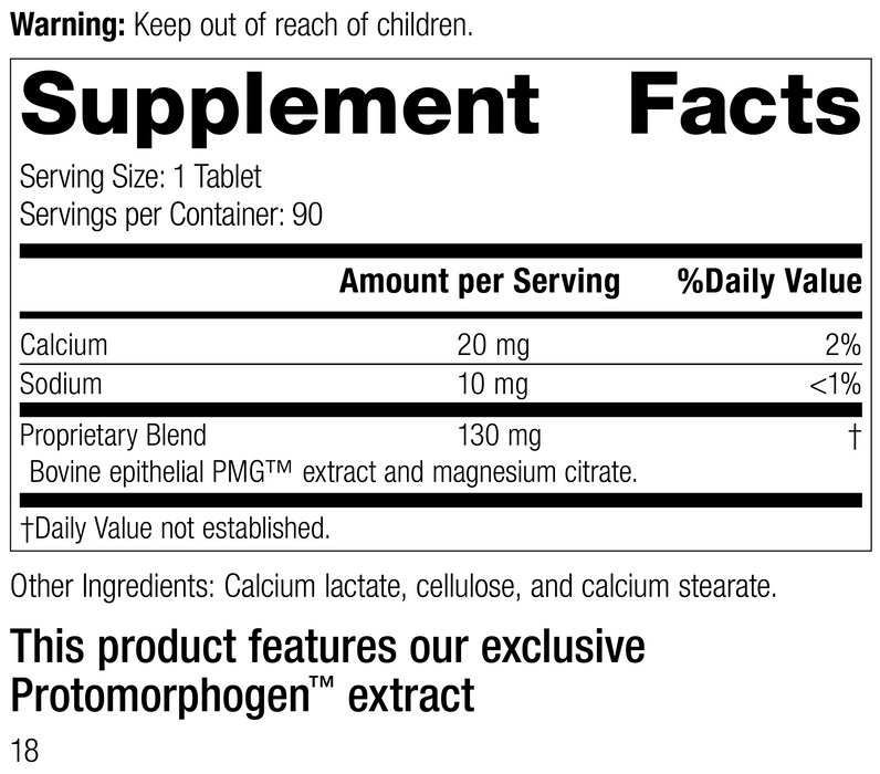 Standard Process Dermatropin PMG bottle displaying supplement label and branding