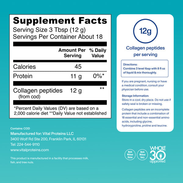 VITAL PROTEINS Marine Collagen 18 Servings