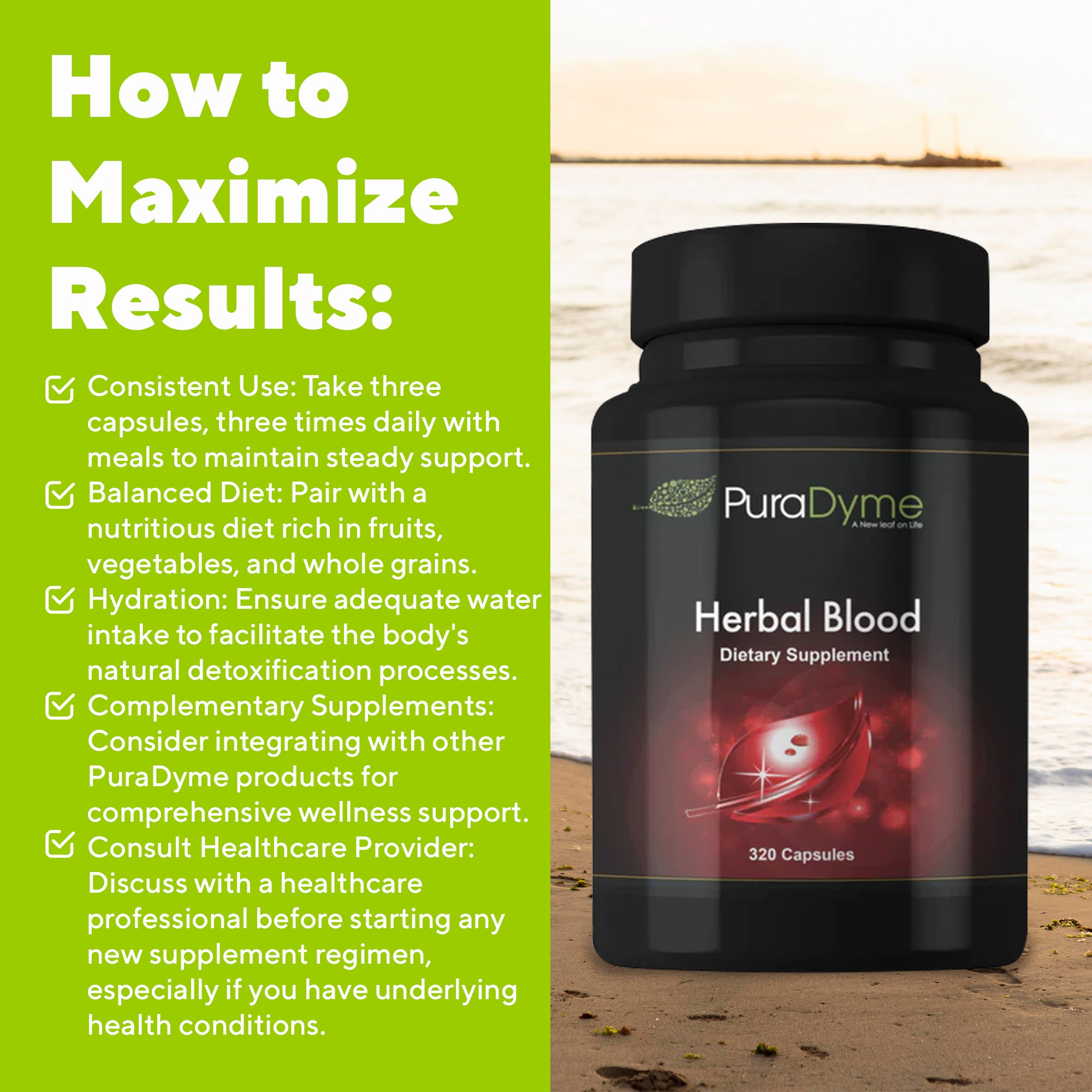PURADYME  Herbal Blood 320 Caps