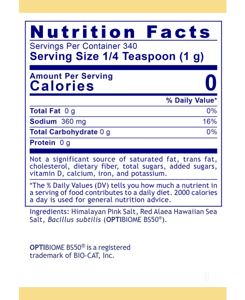 Premier Research Labs Microbiome Salt Premier bottle showing supplement packaging and branding