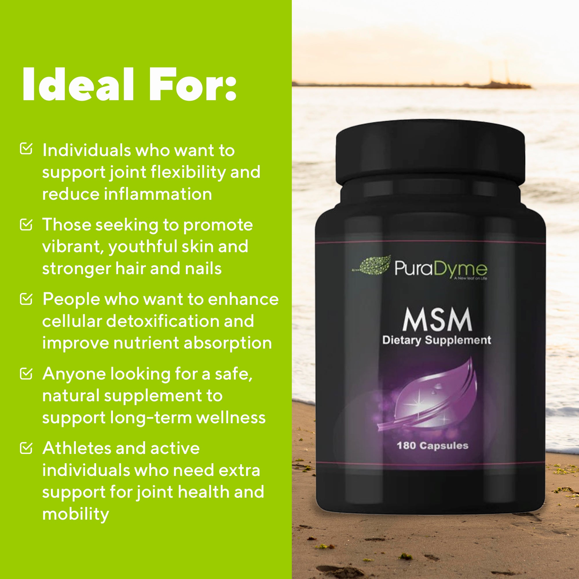 PURADYME  MSM 180 Caps