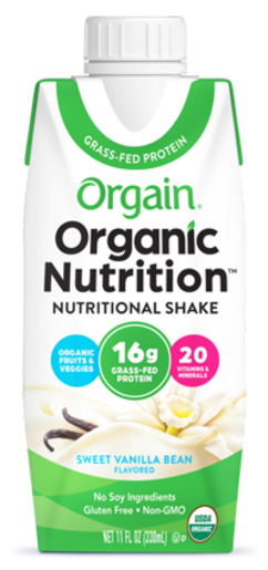 Organic Nutrition Shake Sweet Vanilla Bean Single Serving Pack