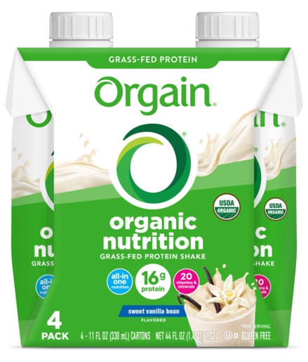 Organic Nutrition Shake Sweet Vanilla Bean 4 Pack