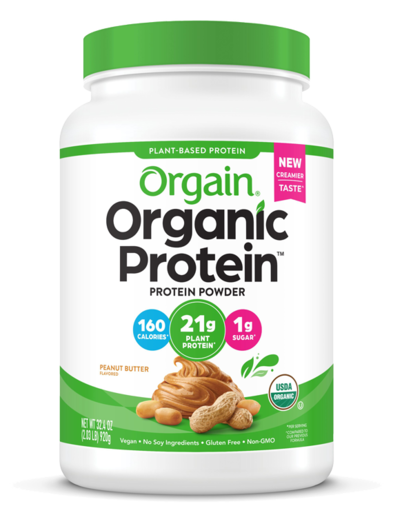 Organic Protein Powder Plant Based Peanut Butter 20 Servings