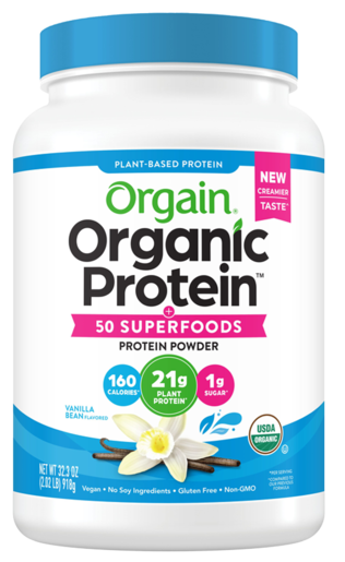 Organic Protein + Superfoods Protein Powder Plant Based Vanilla Bean 18 Servings
