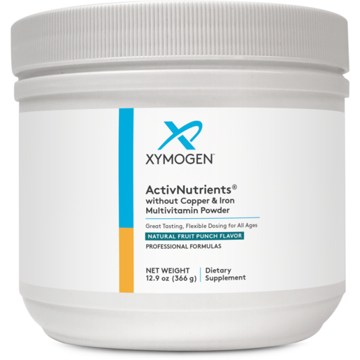 XYMOGEN ActivNutrients® without Copper & Iron Multivitamin Powder Fruit Punch 60 Servings