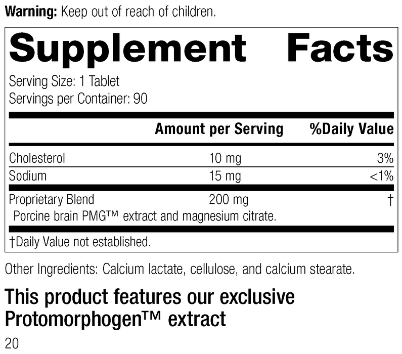 Standard Process Neurotrophin PMG bottle displaying supplement branding and packaging