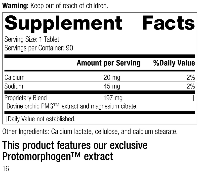 Standard Process - Orchic PMG