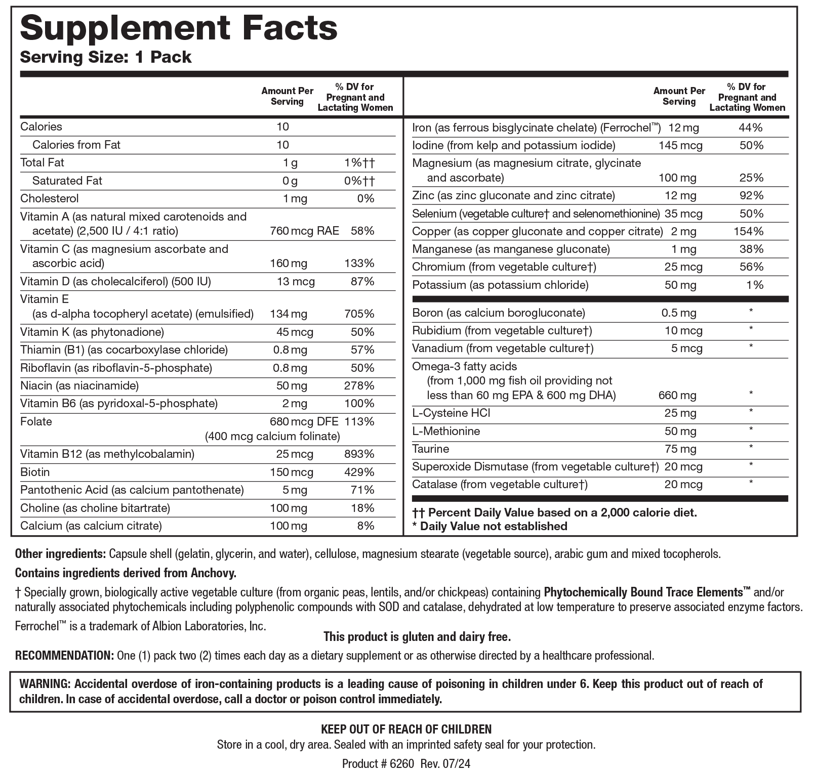 BIOTICS RESEARCH Pre-Natal Packs™