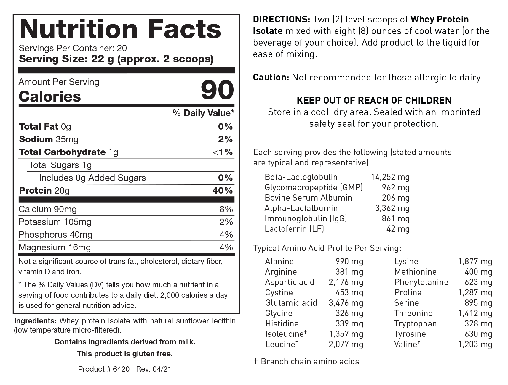 BIOTICS RESEARCH Whey Protein Isolate