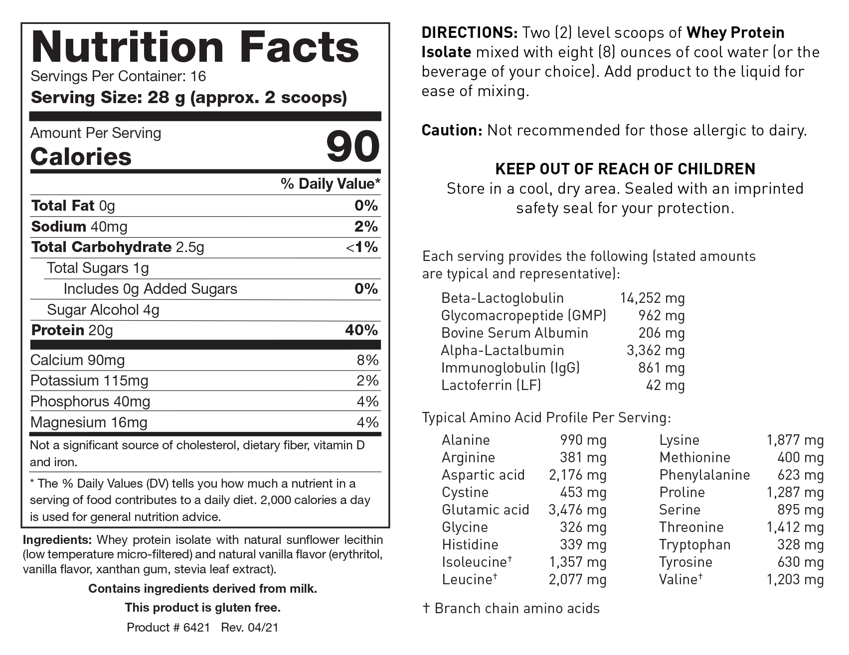 BIOTICS RESEARCH Whey Protein Isolate
