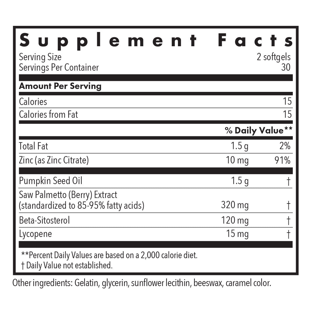 Allergy Research Group Palmetto Complex II bottle displaying prostate support supplement packaging