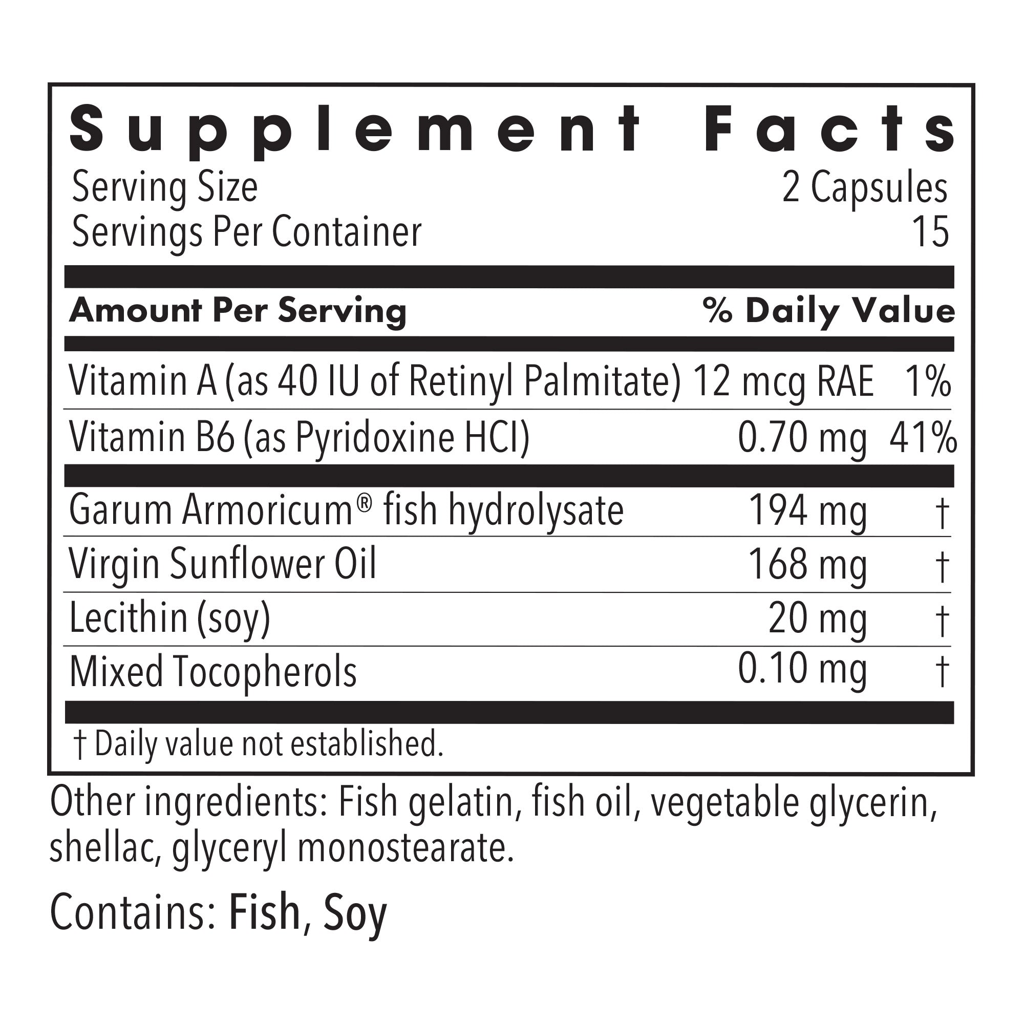 Allergy Research Group Stabilium 200 Garum Armoricum bottle displaying stress support supplement packaging