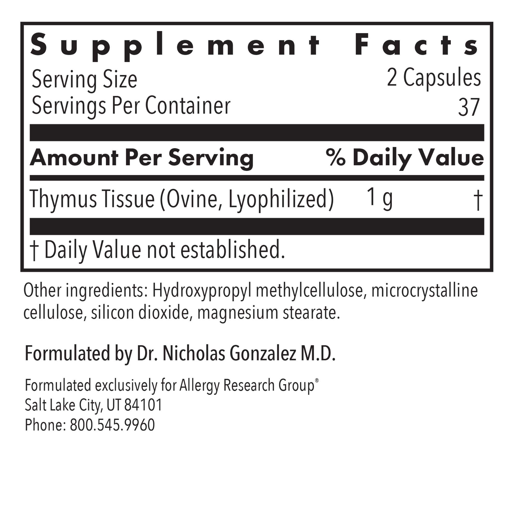 Allergy Research Group - Thymus