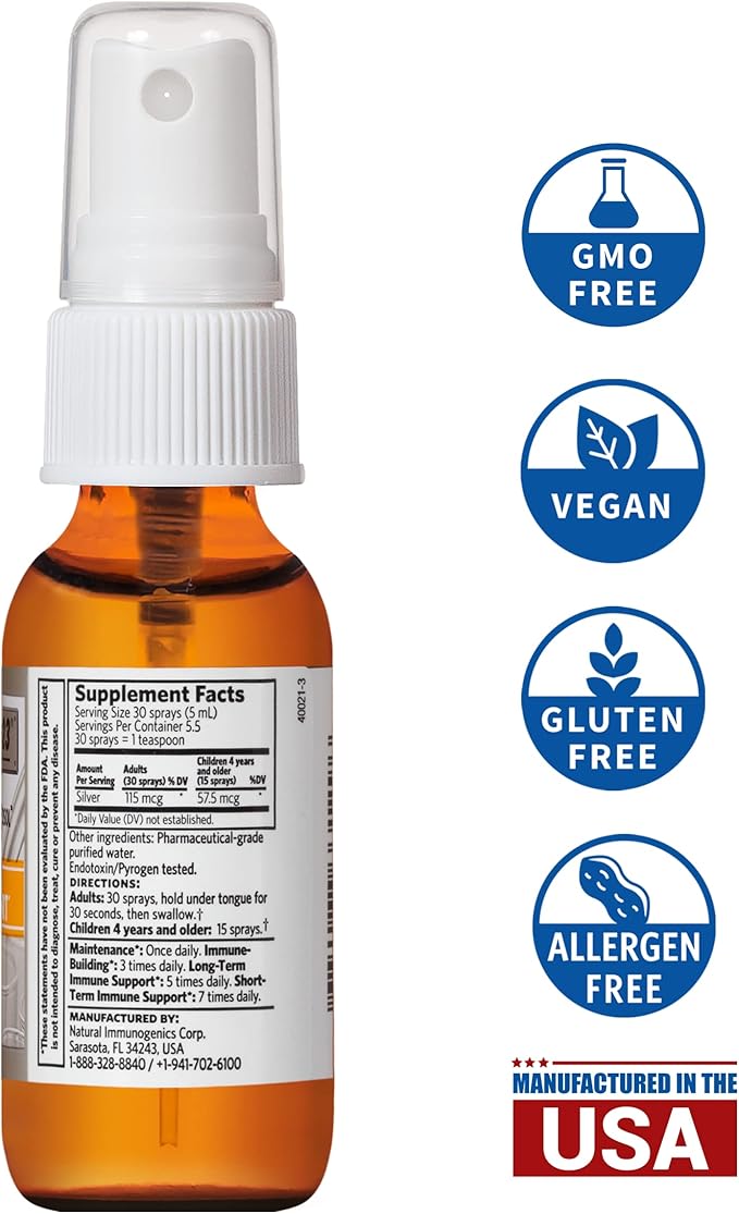 ARGENTYN 23 Pro Bio-Active Silver Hydrosol 23 ppm Travel Size Fine Mist Spray 1 fl oz