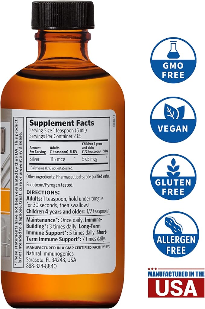 ARGENTYN 23 Pro Bio-Active Silver Hydrosol 23 ppm Screw Top 4 fl oz