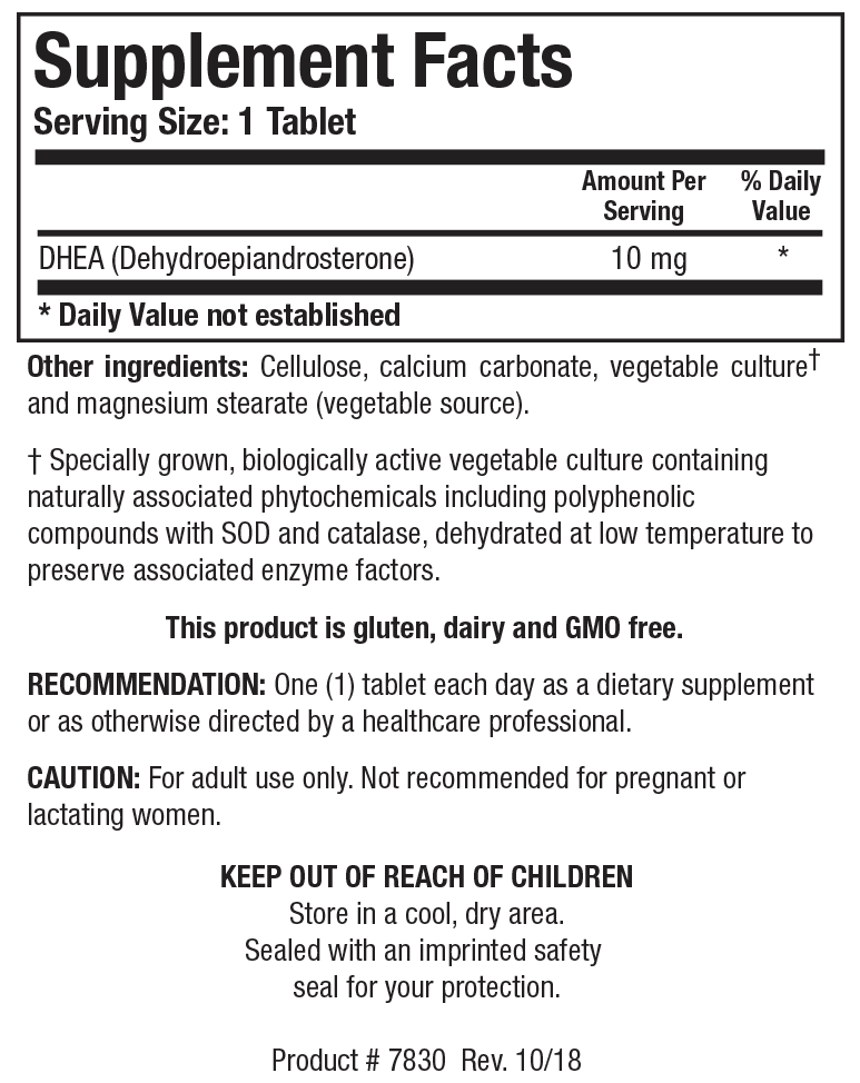 BIOTICS RESEARCH DHEA 10 mg