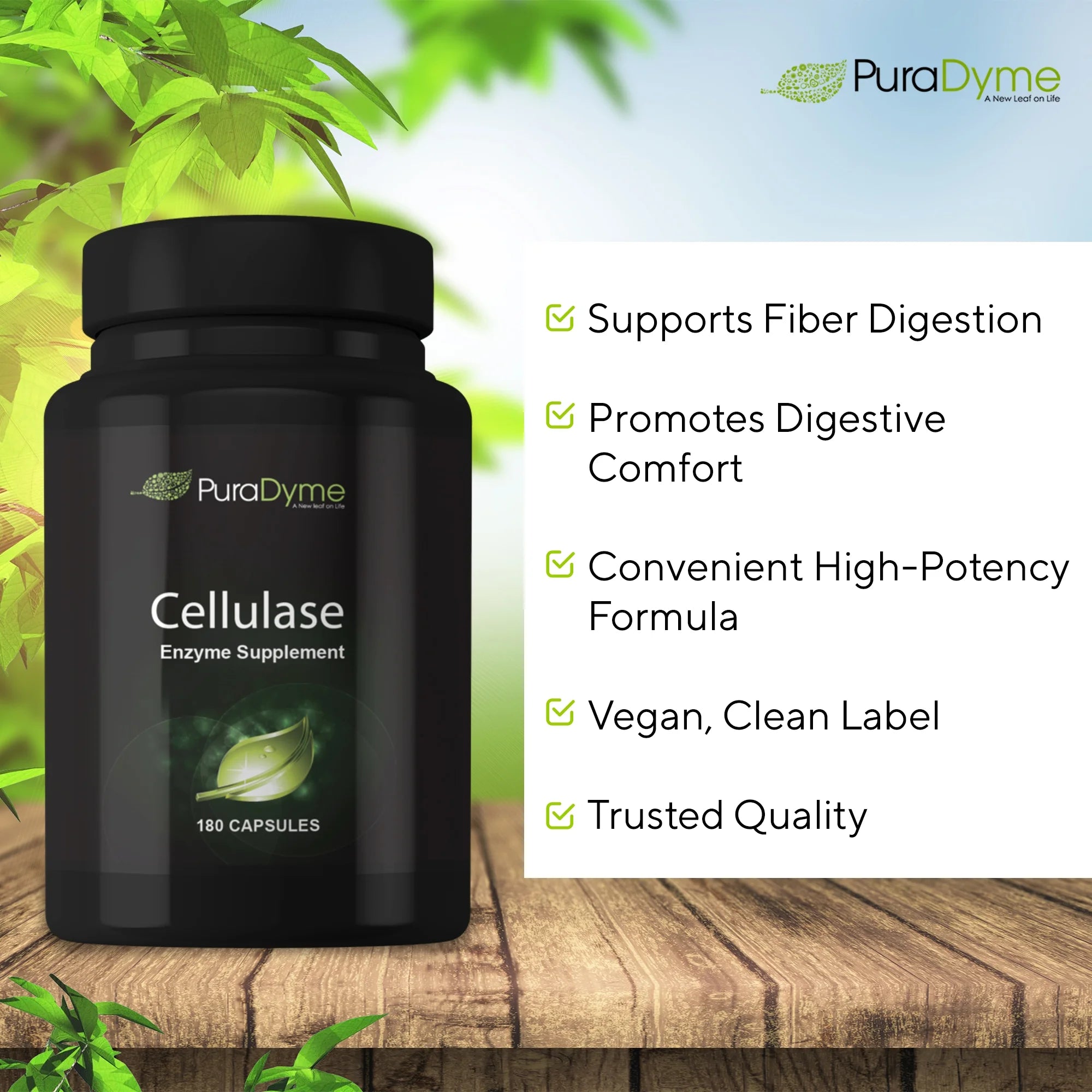 PURADYME Cellulase 180 Caps