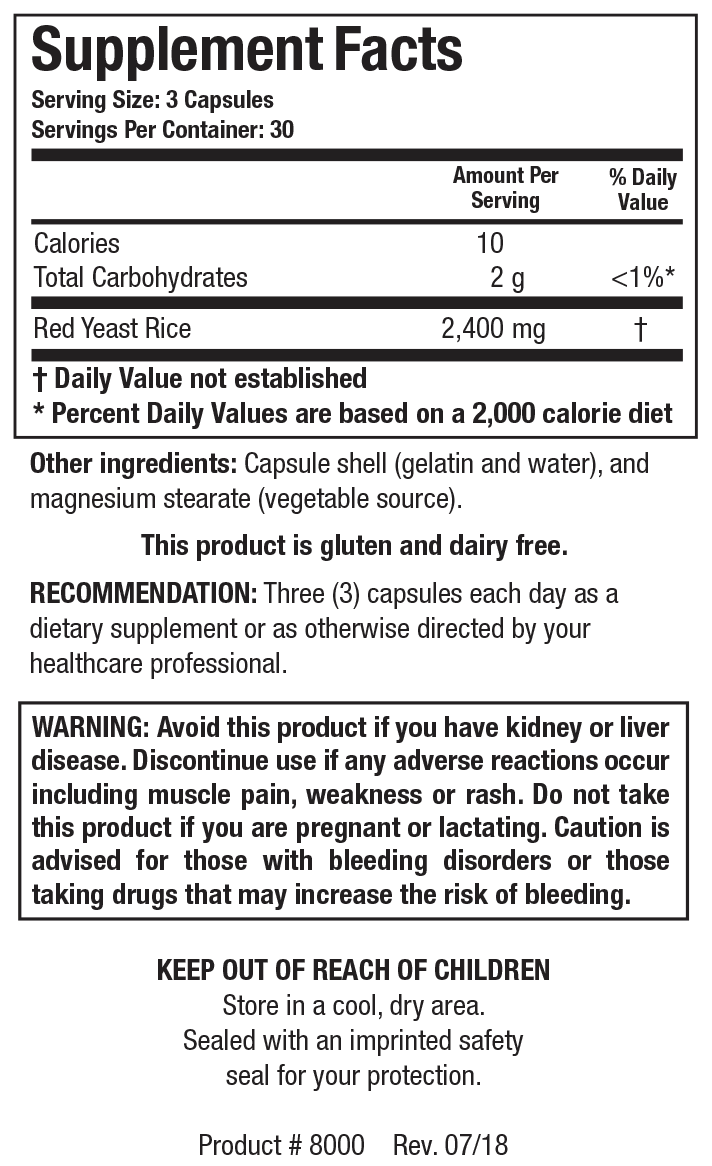 BIOTICS RESEARCH Red Yeast Rice