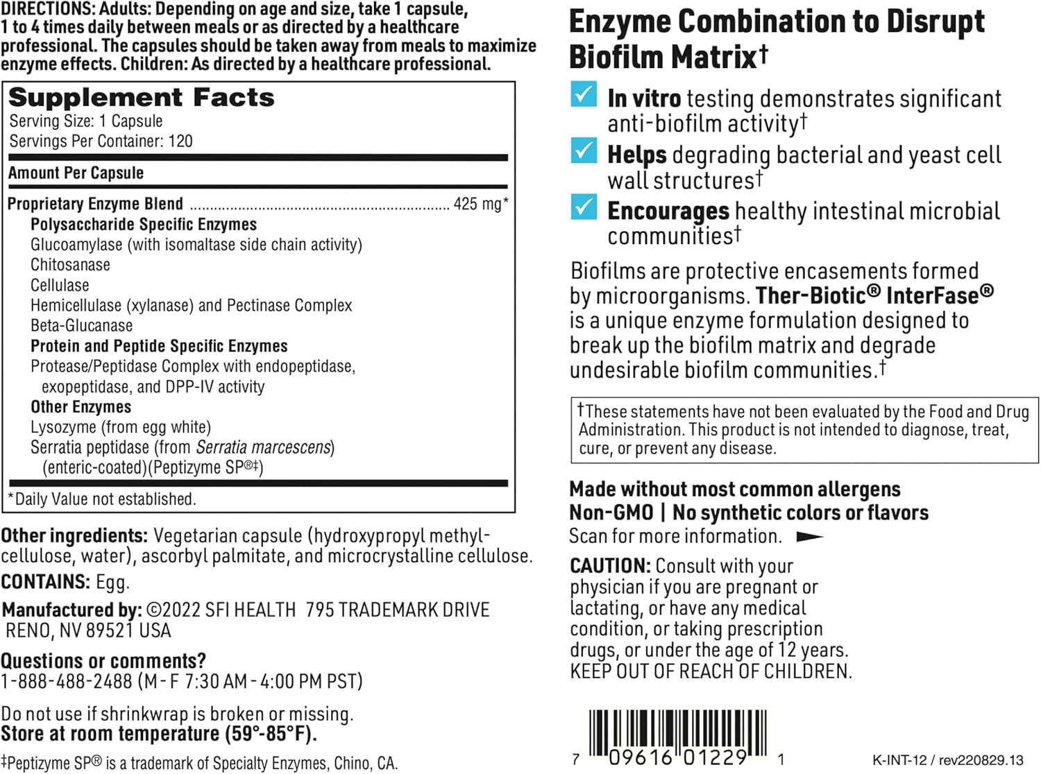 SFI HEALTH  Ther-Biotic® InterFase® (120)