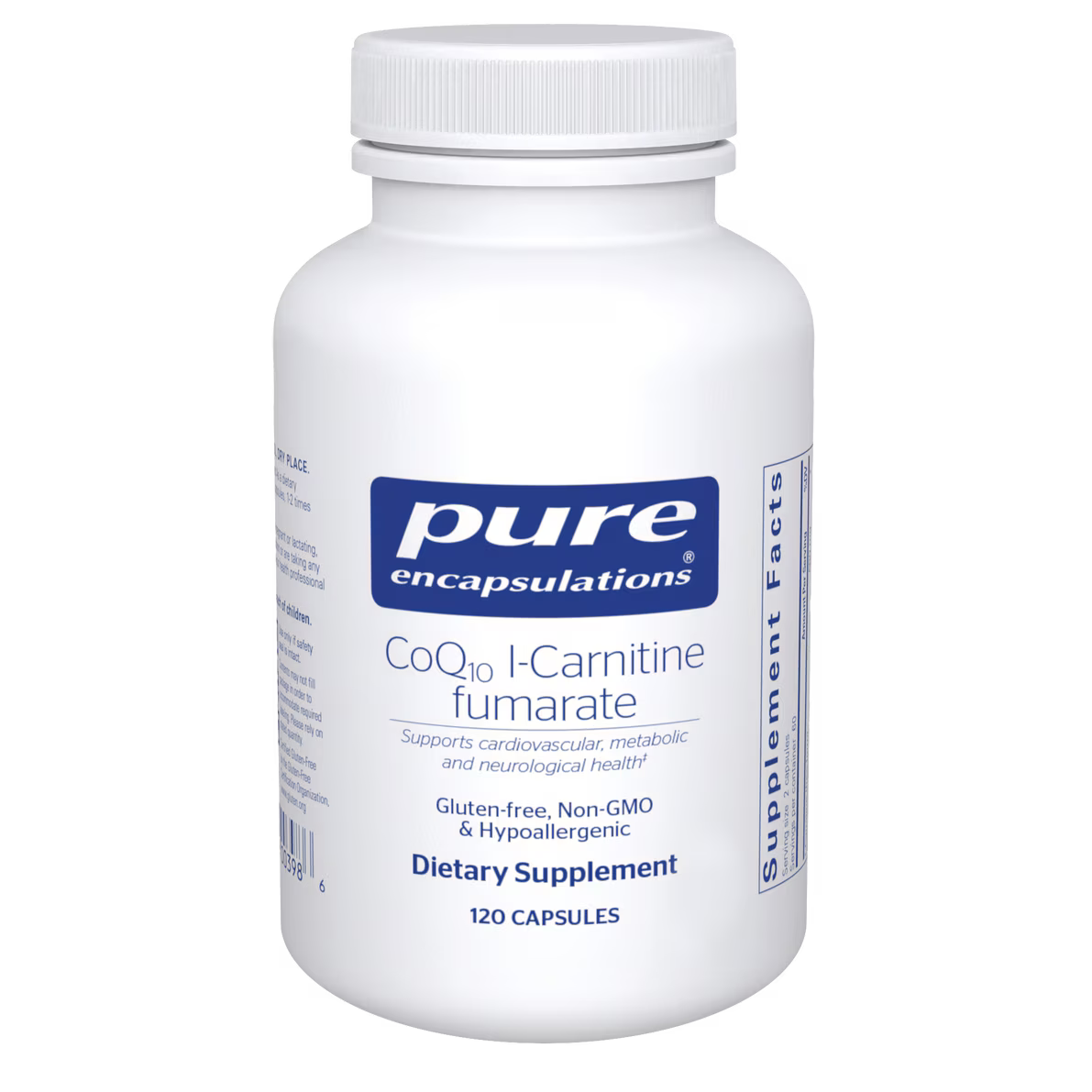 Pure Encapsulations CoQ10 L-Carnitine Fumarate supporting cardiovascular and muscle energy