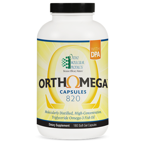 ORTHOMOLECULAR Orthomega 820 with DPA and Triglyceride Omega-3 Fish Oil 180 Capsules Bottle