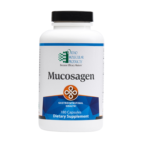 Ortho Molecular MucosaGen bottle displaying branding