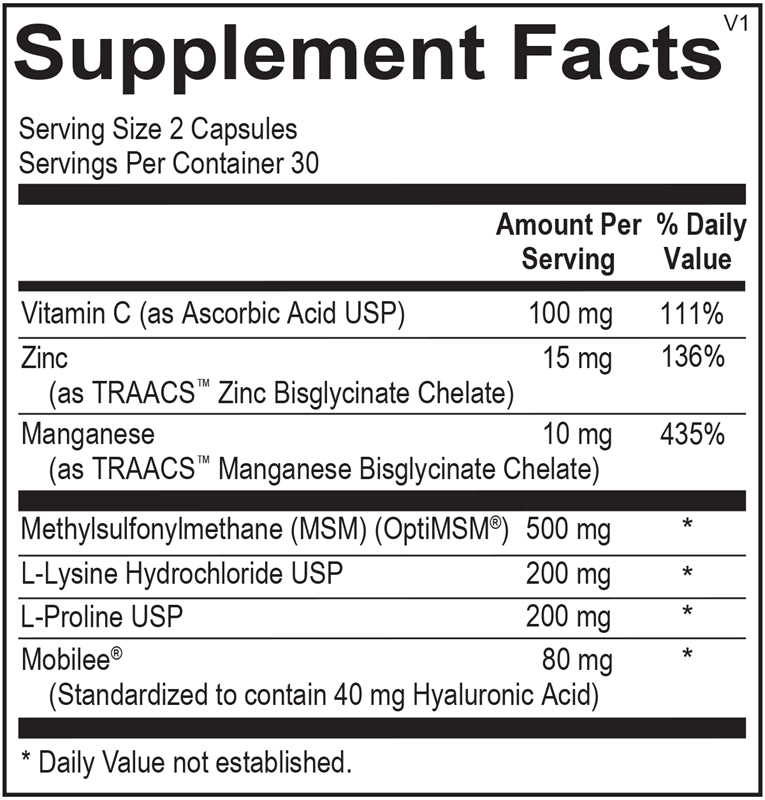 Ortho Molecular Collagen Factors label with multi-collagen protein profile & nutritional details