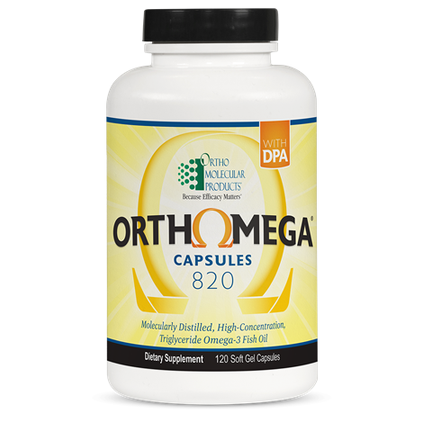 ORTHOMOLECULAR Orthomega 820 with DPA and Triglyceride Omega-3 Fish Oil 120 Capsules Bottle