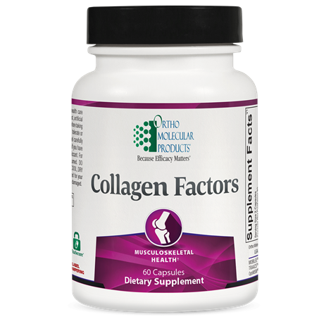 Ortho Molecular Collagen Factors supplement — supports collagen production & tissue repair