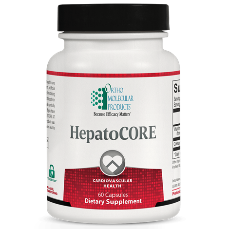 Ortho Molecular HepatoCore supplement — supports liver detoxification & function