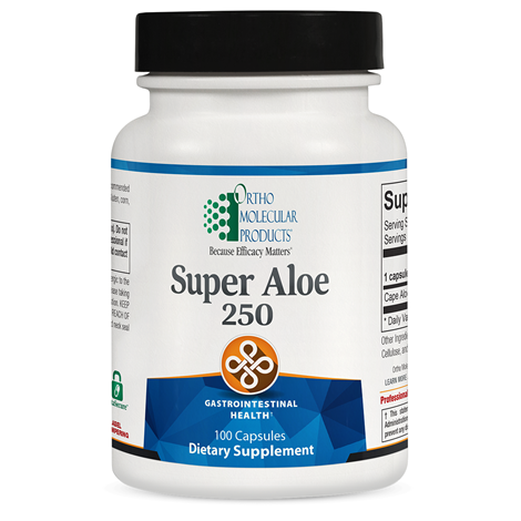 ORTHOMOLECULAR Super Aloe 250 Gastrointestinal Health Capsules- Supports Gastrointestinal Function, Supports Bowel Regularity