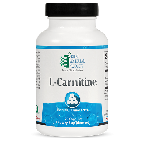 Ortho Molecular L-Carnitine bottle showing branding