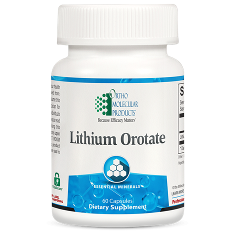 Ortho Molecular Lithium Orotate supplement — supports mood balance & nervous system health