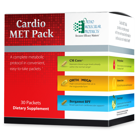 Ortho Molecular Cardio Met Pack — comprehensive cardiovascular & metabolic support program