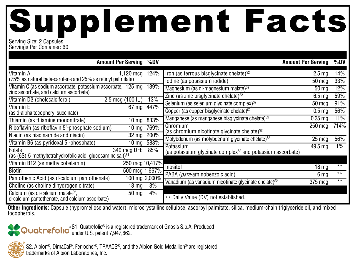 XYMOGEN ActivNutrients® 120 Capsules