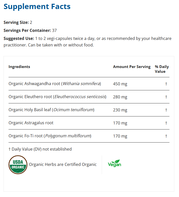 Restorative Formulations - Adaptogen 75 Capsules
