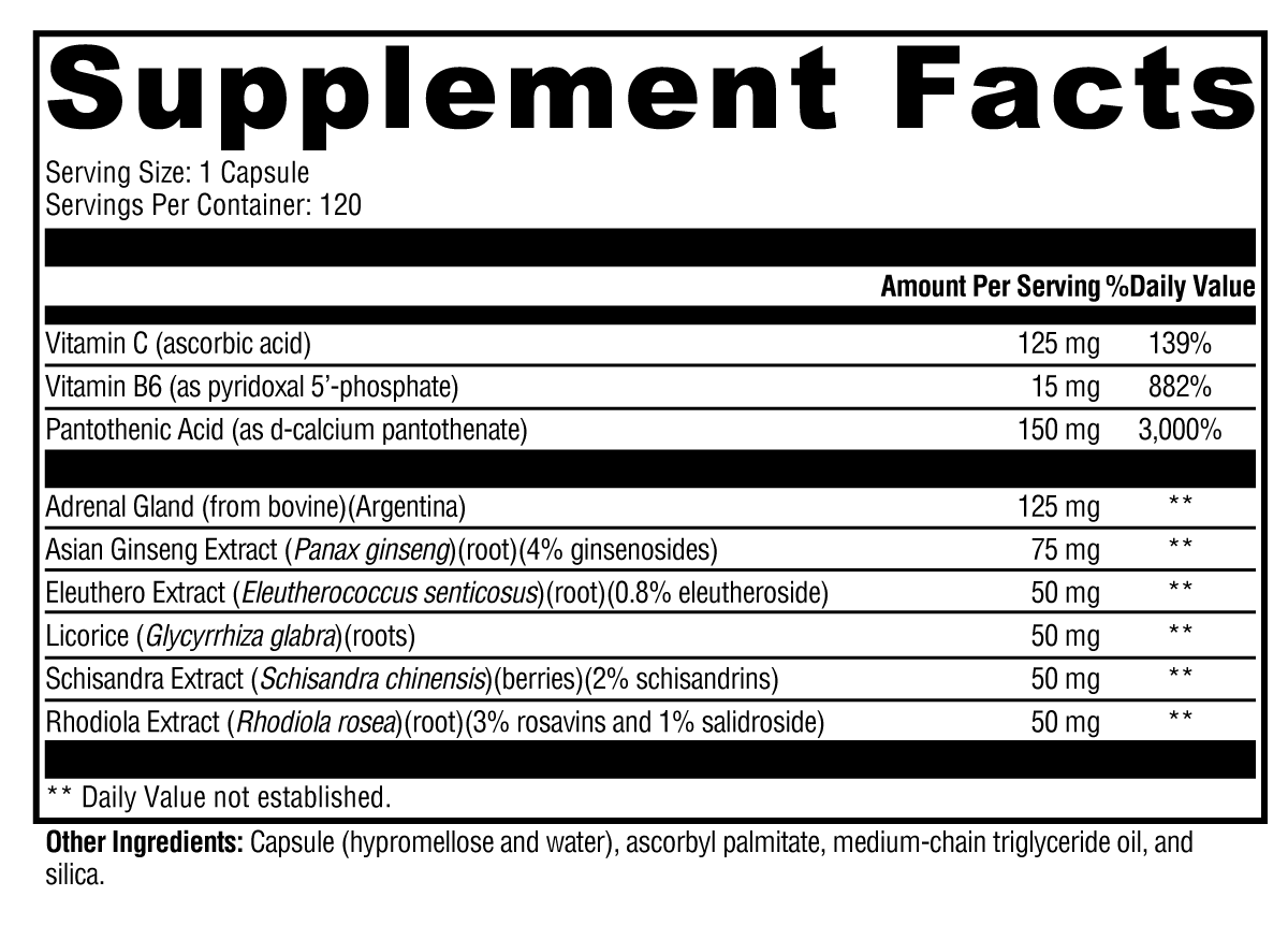 XYMOGEN Adrenaliv® 120 Capsules