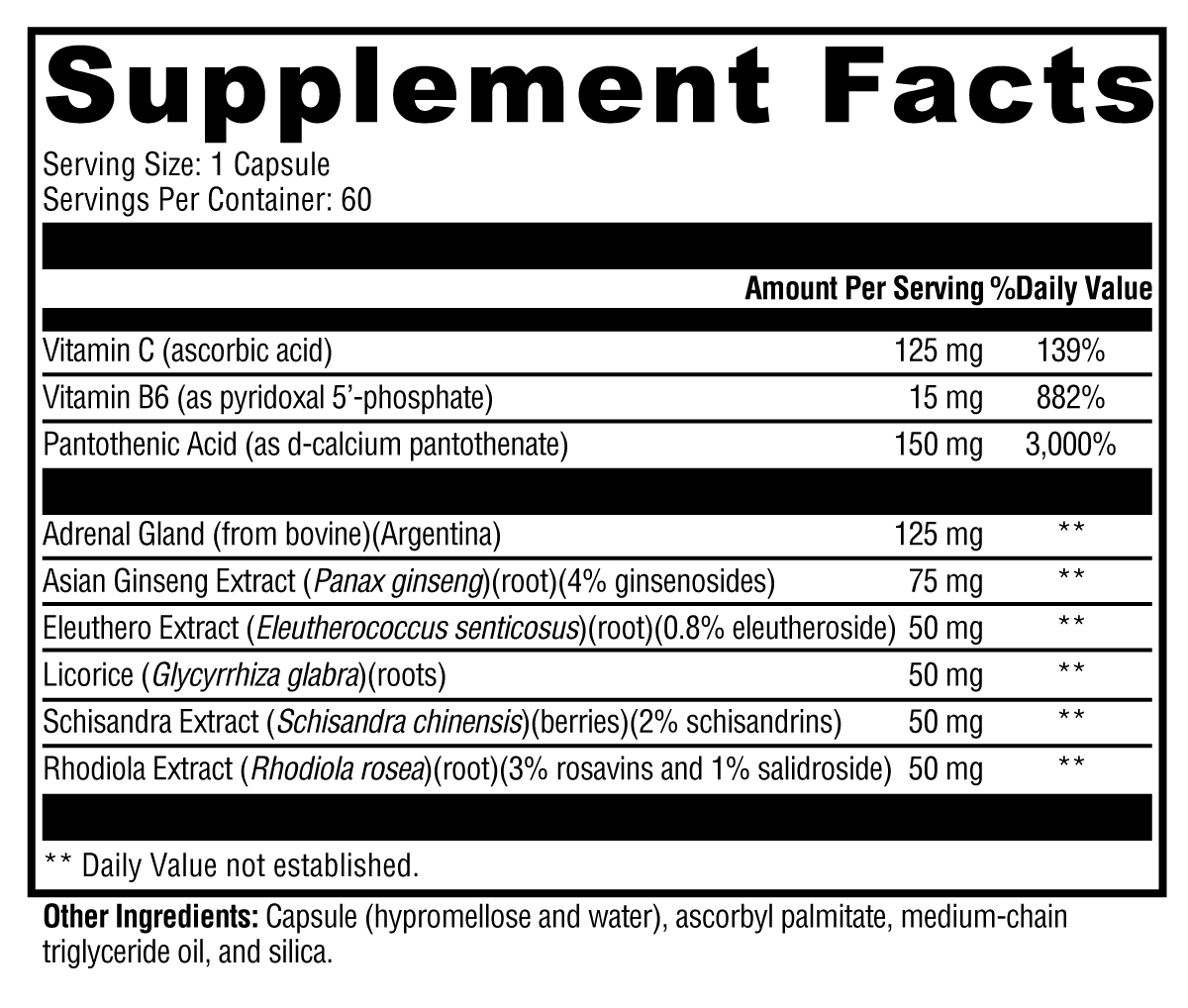 XYMOGEN Adrenaliv® 60 Capsules