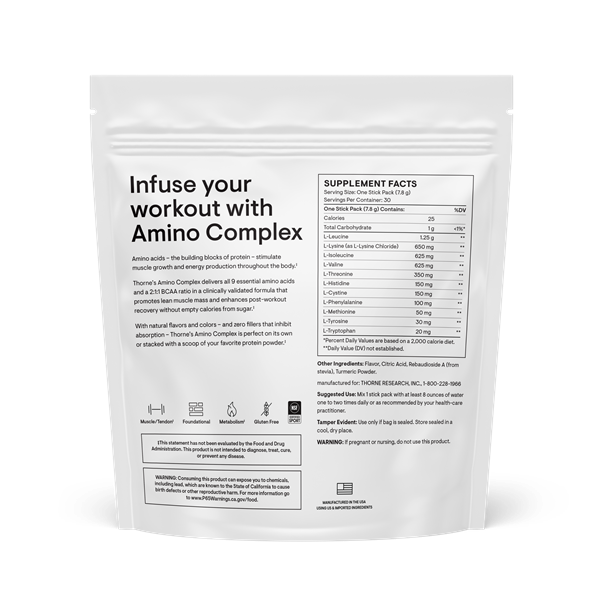 THORNE Amino Complex Stick Packs - Lemon