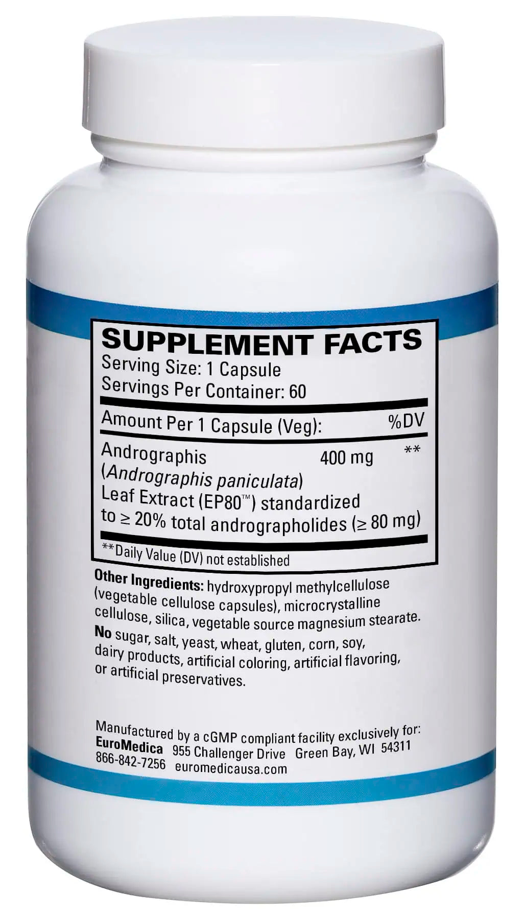 EuroMedica Andrographis EP80™ Extra Strength