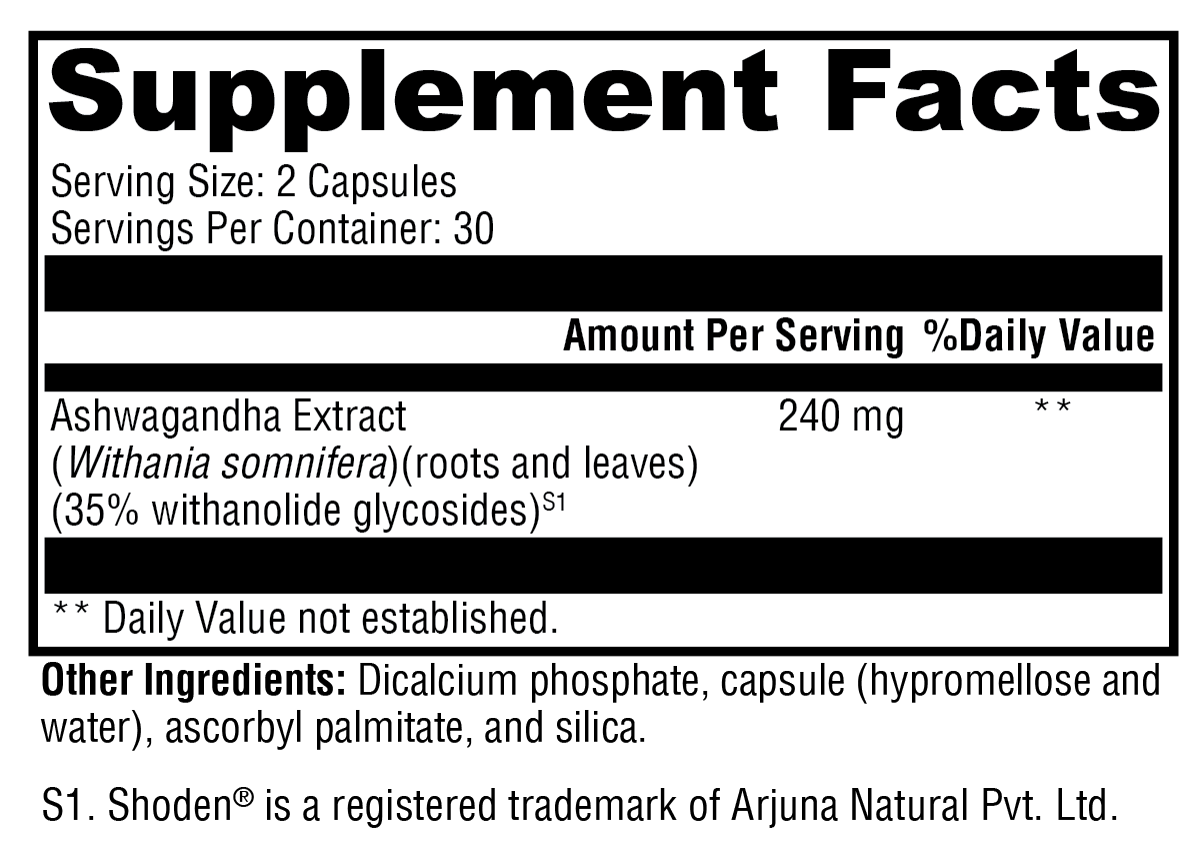 XYMOGEN Ashwagandha 35 60 Capsules