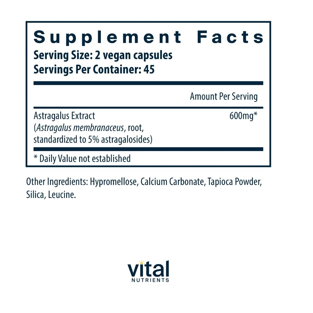 Vital Nutrients Astragalus Root Extract 300mg